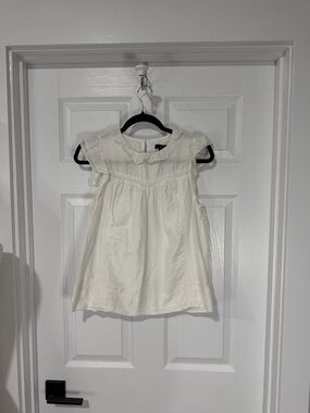 Cotton Silk Blend J. Crew Cream Ruffle Tank Top